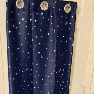 Starry Night Blue Curtains